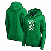 Women Boston Red Sox Fanatics Branded Kelly Green St. Patrick's Day White Logo Pullover Hoodie,baseball caps,new era cap wholesale,wholesale hats